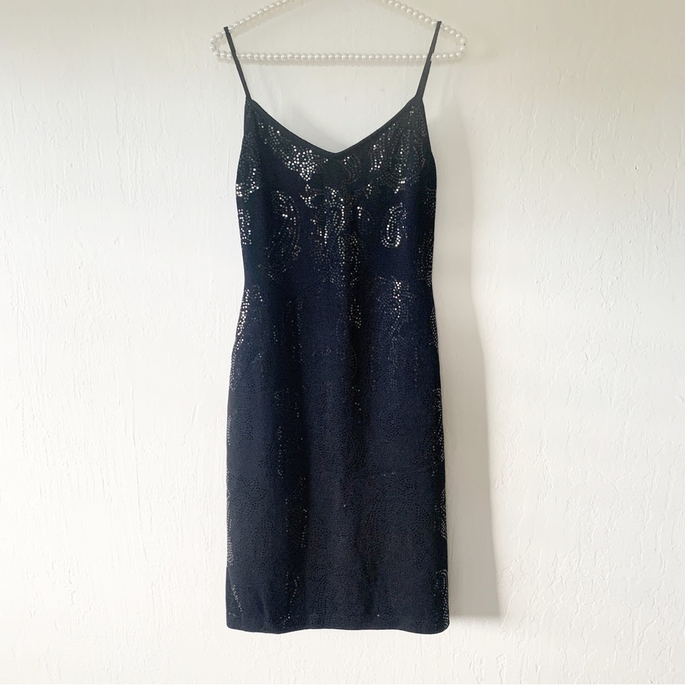 St. John Sequin Mini Cocktail Dress